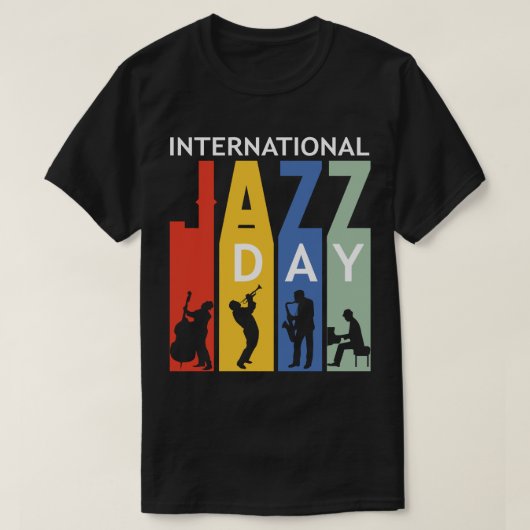 Internationale Jazz Dag T-shirt (Design voorkant)