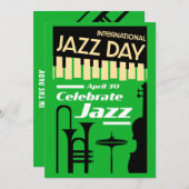Internationale jazzdag 30 april save the date (Voorkant / Achterkant)
