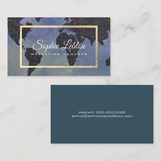 Internationale kaart | marketingmanager visitekaartje (Voorkant / Achterkant)