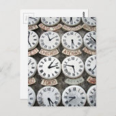 Internationale klokken briefkaart (Voorkant / Achterkant)