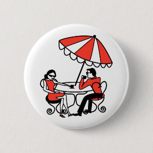 Internationale Koffie Ronde Button 5,7 Cm