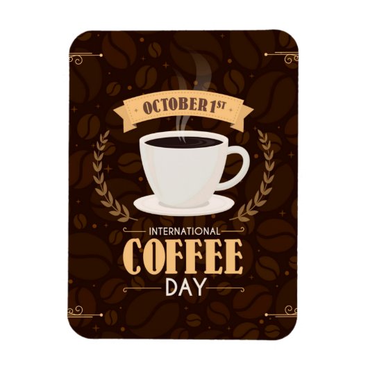 Internationale Koffiedag+ Magneet (Verticaal)