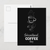 Internationale Koffiedag teken Briefkaart (Voorkant / Achterkant)