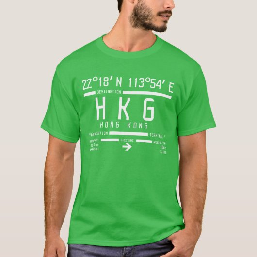 Internationale Luchthavencode Hongkong T-shirt (Voorkant)