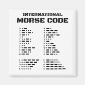 Internationale Morse Code Magneet (Voorkant)