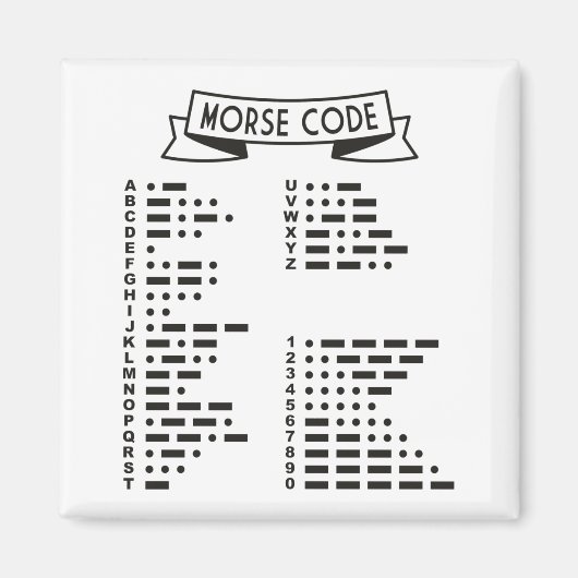 Internationale Morse Code Magneet (Voorkant)