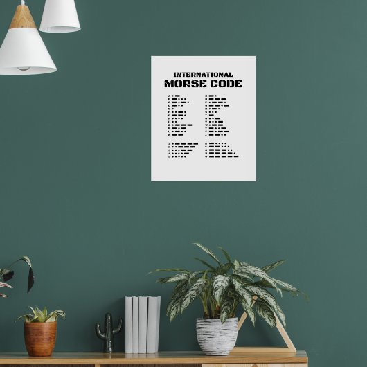 Internationale Morse Code Poster (Woonkamer 1)
