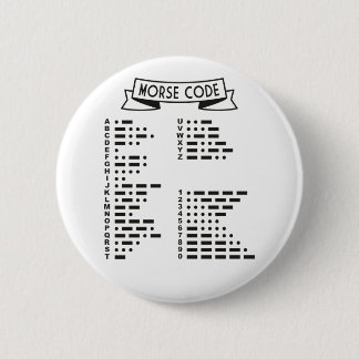Internationale Morse Code Ronde Button 5,7 Cm