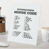 Internationale morsecode reclamebord met voetstuk (Insitu)