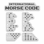 Internationale morsecode sticker (Voorkant)