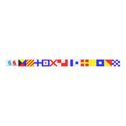 Internationale Nautische vlaggen N (november)-Z (Z Grosgrain Lint (Voorkant)