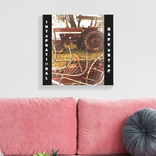 Internationale oogstmachine canvas afdruk (Insitu (Woonkamer))
