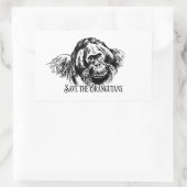 Internationale Orangutan Dag Rechthoekige Sticker (Tas)