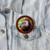 Internationale Orangutan Dag Ronde Button 7,6 Cm (In situ)