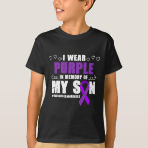 Internationale overdosis Bewustmaking Draag Paars  T-shirt