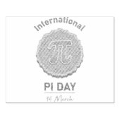 internationale pi-dag 	rubberstempel (Afrduk)