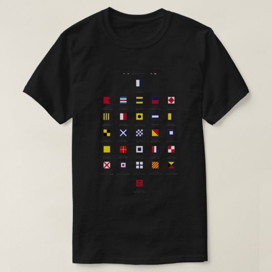 Internationale Signaalcode van de Nautical Flags 2 T-shirt (Design voorkant)