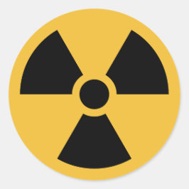 Internationale stickers met ioniserende straling