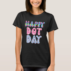 Internationale Stippen Dag Kostuum Kleurig Groovy T-shirt