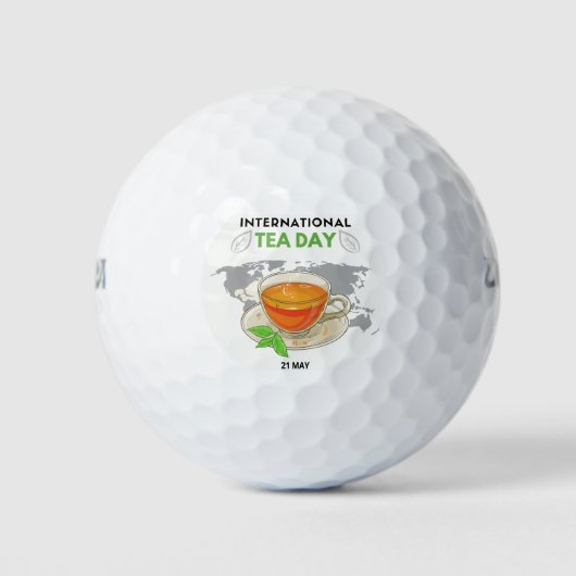 Internationale Tea Day Golfballen (Voorkant)