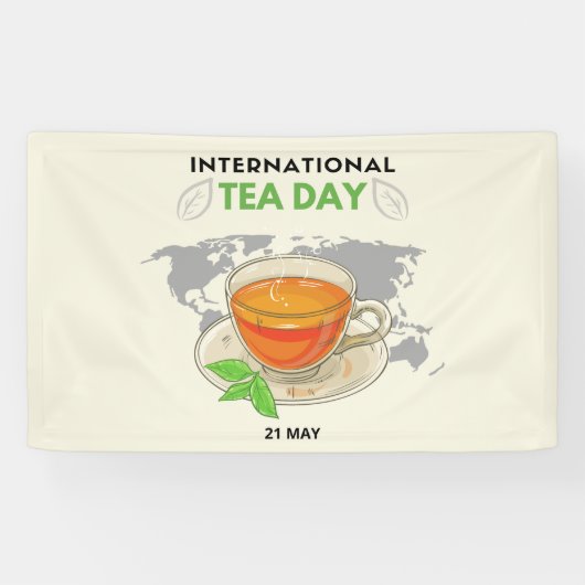 Internationale Tea Day Spandoek (Horizontaal)