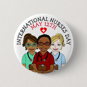 Internationale Verpleegdag 12 mei Button