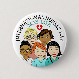 Internationale Verpleegdag 12 mei Button