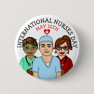 Internationale Verzekeringsdag 12 mei Ronde Button 5,7 Cm