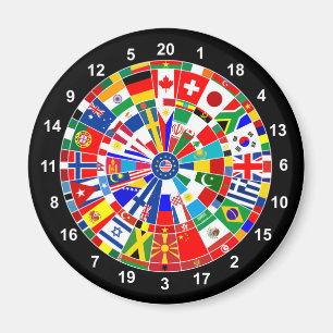 internationale vlag darts board game bulls-e magneet