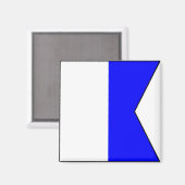 Internationale vlag scheepvaart magneet (Voorkant / Achterkant)