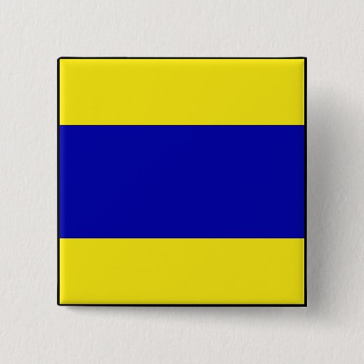Internationale vlag scheepvaart vierkante button 5,1 cm (Voorkant)