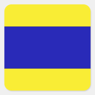 Internationale vlag scheepvaart vierkante sticker