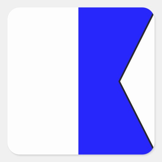 Internationale vlag scheepvaart vierkante sticker (Voorkant)