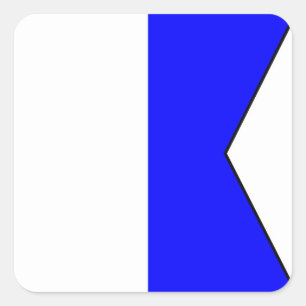 Internationale vlag scheepvaart vierkante sticker