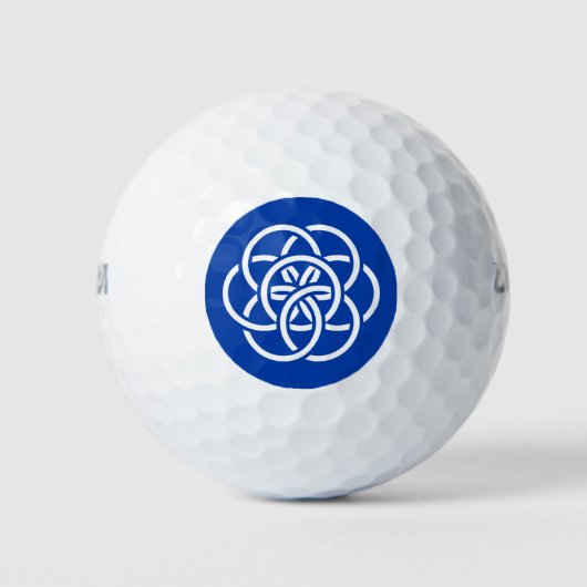 Internationale vlag van de planeet Aarde Golfballen (Voorkant)