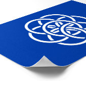 Internationale vlag van de planeet Aarde Poster (Hoek)