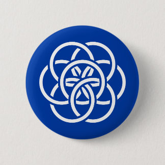 Internationale vlag van de planeet Aarde Ronde Button 5,7 Cm