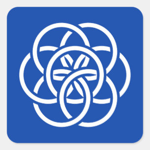 Internationale vlag van de planeet Aarde Vierkante Sticker