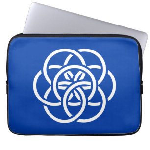Internationale vlag van planeet Aarde Laptop Sleeve