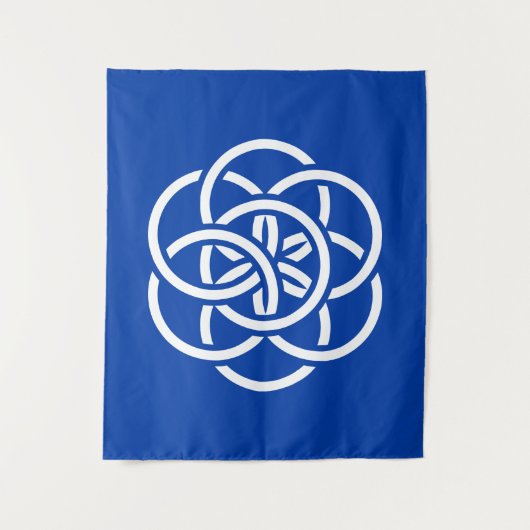 Internationale vlag van Planet Earth Tapestry Wandkleed (Voorkant)