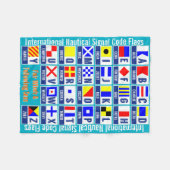 Internationale vlaggen fleece deken (Voorkant (Horizontaal))