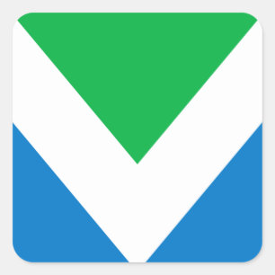 Internationale vlaggen vierkante sticker