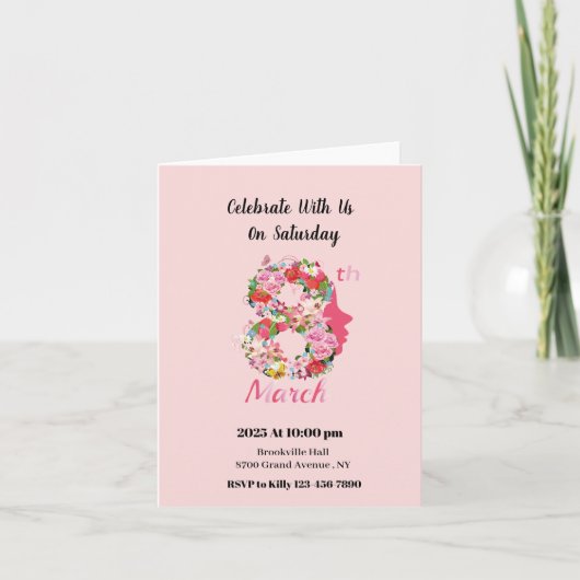 Internationale Vrouwendag 08 2025 Uitnodiging (Voorkant)