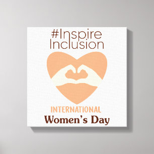 Internationale Vrouwendag 2024 Inspire Inclusie Canvas Afdruk