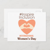 Internationale Vrouwendag 2024 Inspireren Inclusie Briefkaart (Voorkant / Achterkant)