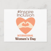 Internationale Vrouwendag 2024 Inspireren Inclusie Briefkaart (Voorkant)