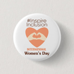 Internationale Vrouwendag 2024 Inspireren Inclusie Ronde Button 3,2 Cm