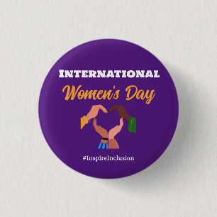 Internationale Vrouwendag 2025 inclusie feminist Ronde Button 3,2 Cm