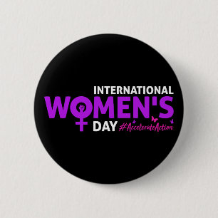 Internationale Vrouwendag 2025 versnelt actie Ronde Button 5,7 Cm