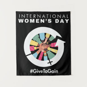 Internationale Vrouwendag 2026 Geef Om Te Krijgen Wandkleed